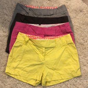 Set of 4 jcrew shorts